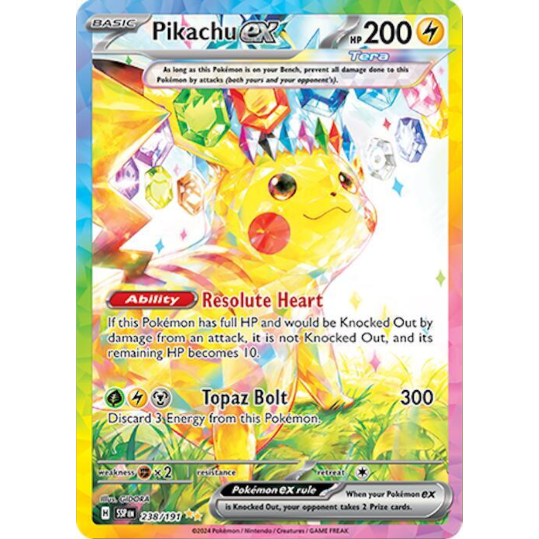 Pikachu ex - 238/191 - SV08: Surging Sparks (SSP)