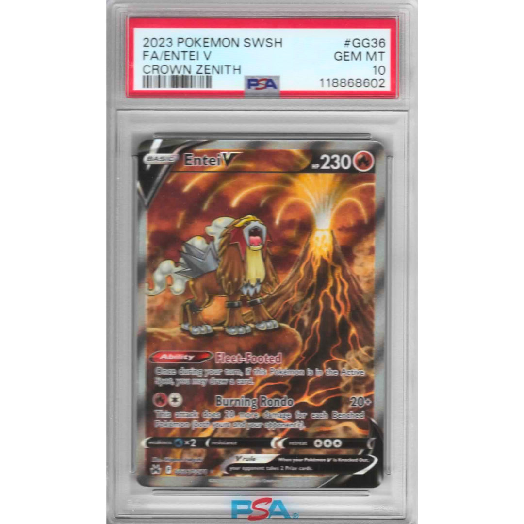Entei V - Crown Zenith: Galarian Gallery (CRZ:GG) - PSA 10