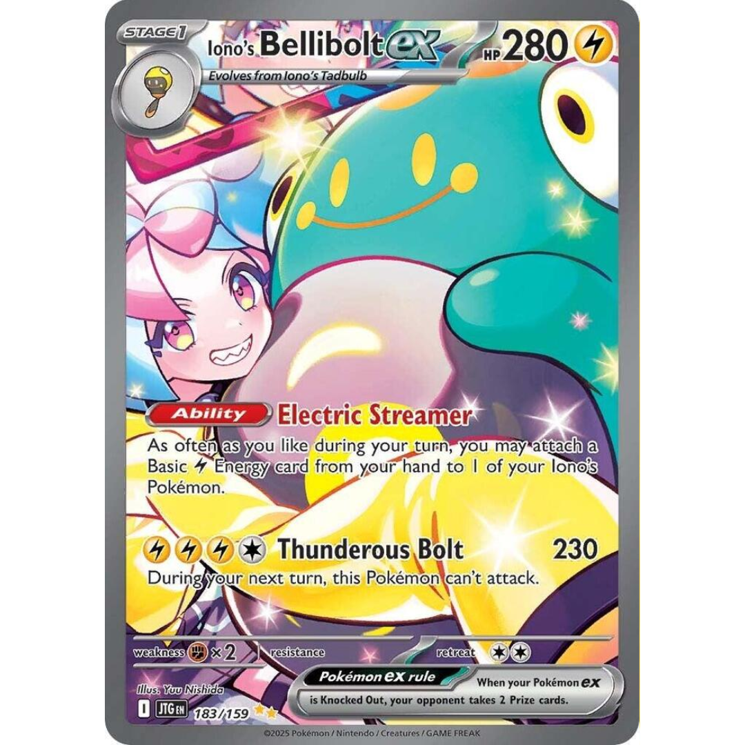 Iono's Bellibolt ex - 183/159 - SV09: Journey Together (JTG)