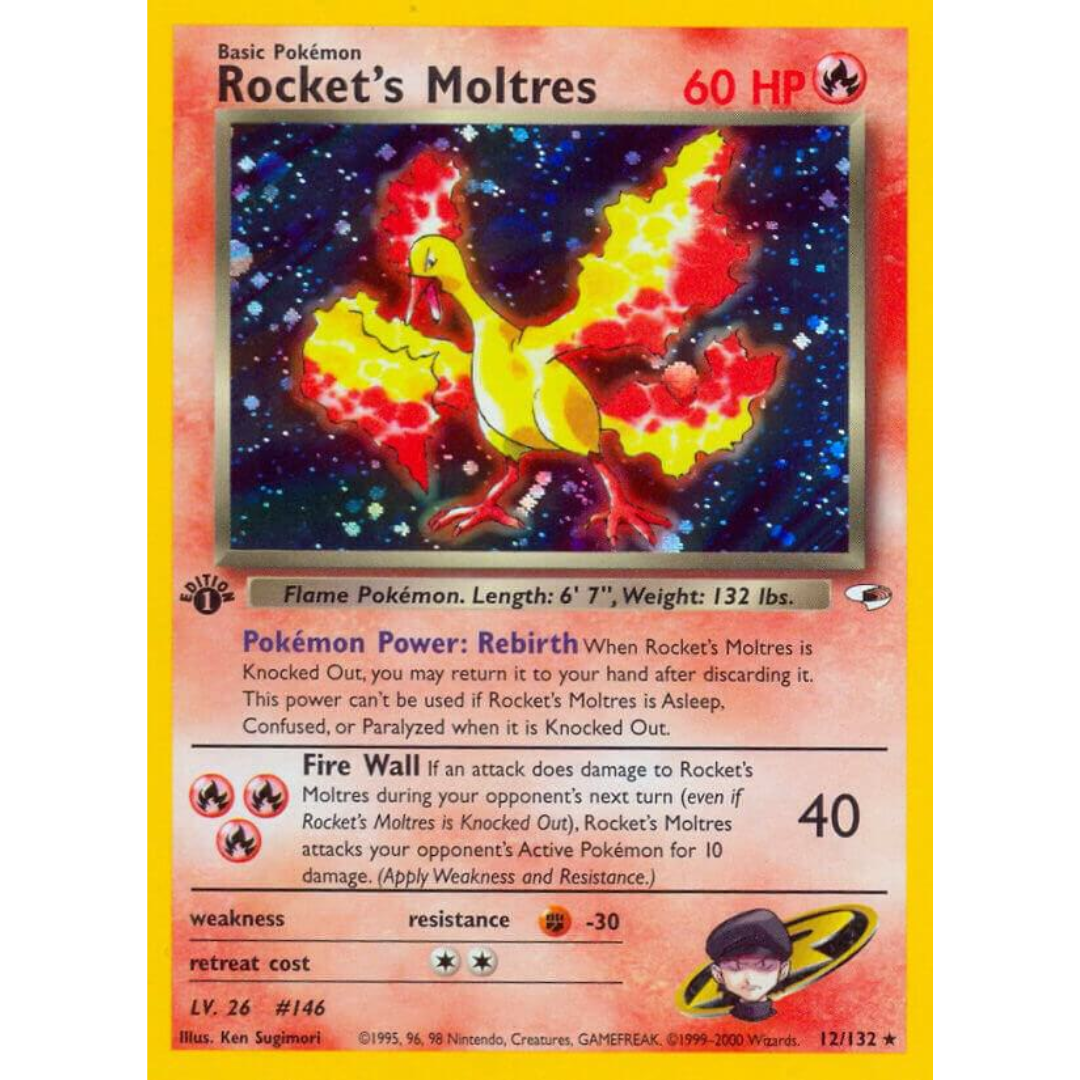 Rocket's Moltres - Gym Heroes (G1) 1st Edition